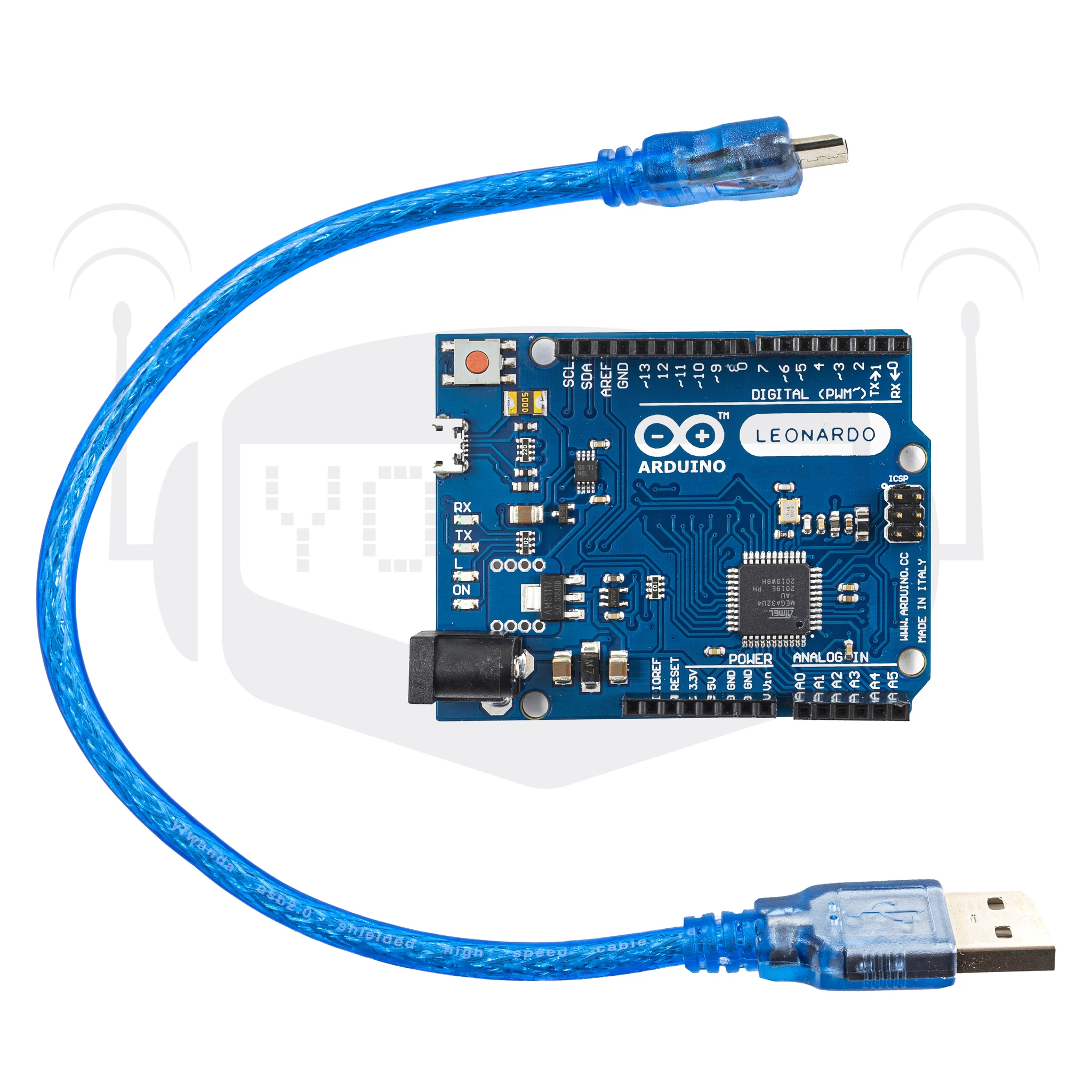 Плата Leonardo R3 с кабелем (Arduino совместимая) |