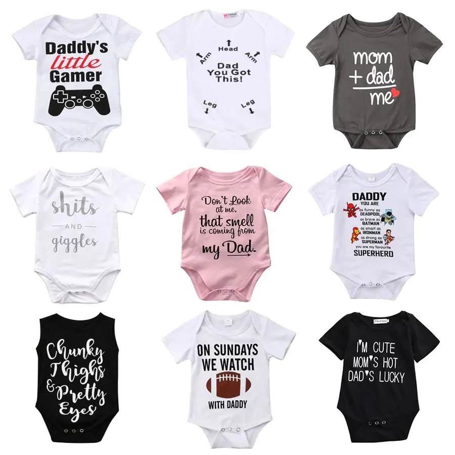 Комбинезон с коротким рукавом для новорожденных мальчиков и девочек|Ромперы| |