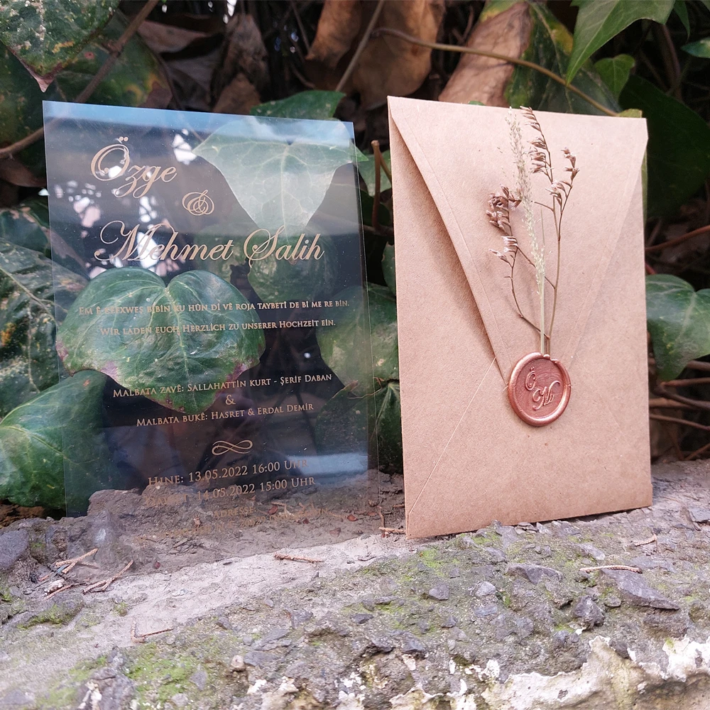 

50 pec/lot special transparent envelope translucent paper envelope set letter Vintage wedding invitation cards with envelopes