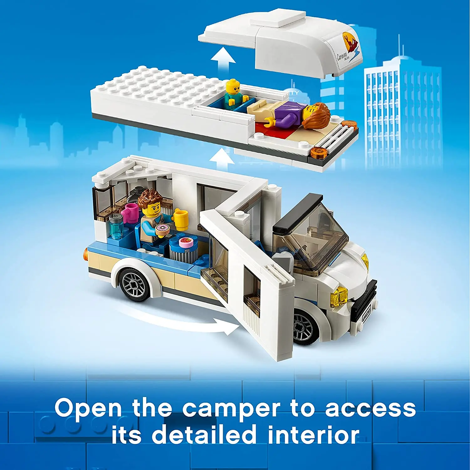 Фигурки Lego City 60283 игрушечные фигурки автодома строительные наборы для детей
