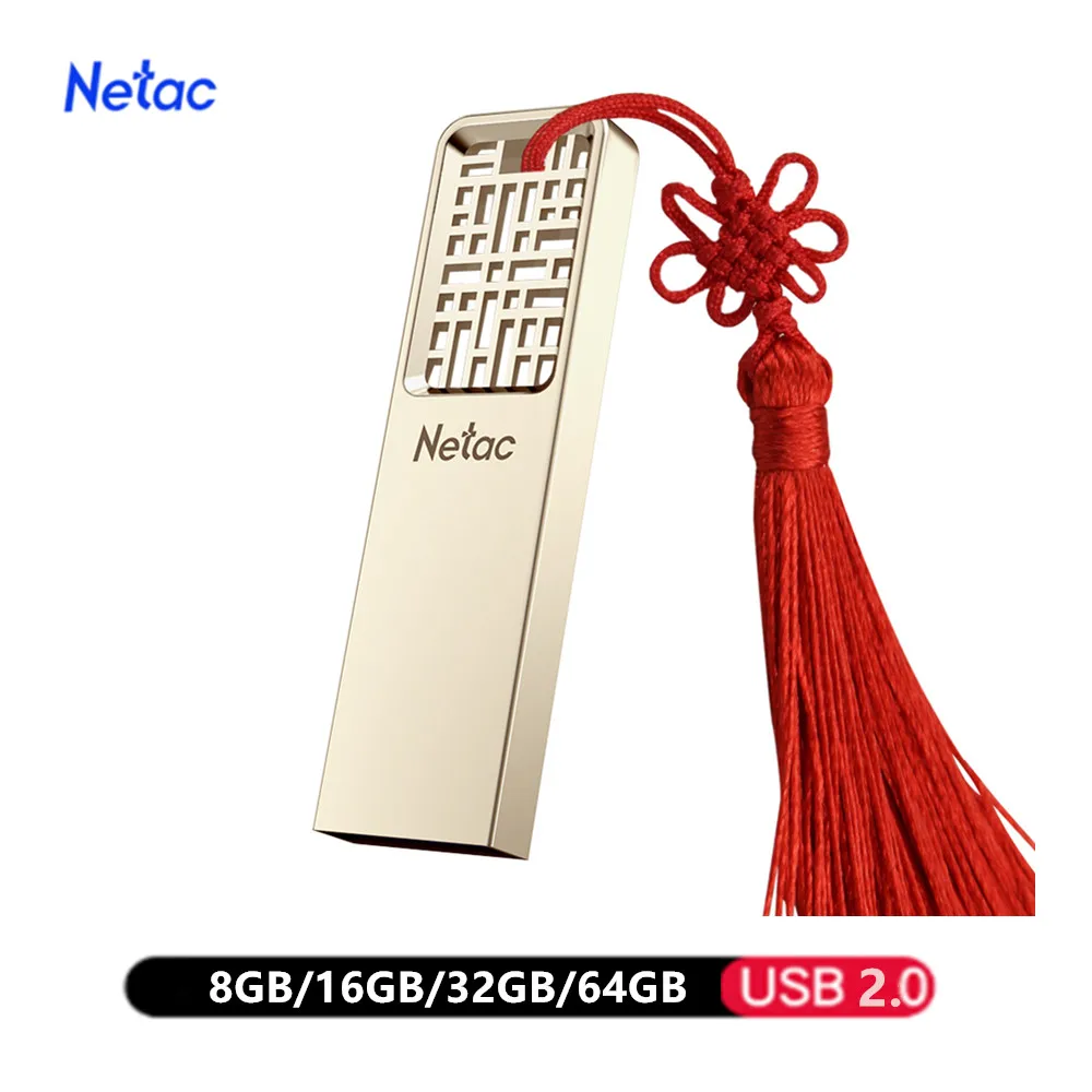 Металлический USB флеш накопитель Netac 64 ГБ 32 16 8 Гб|USB флэш-накопители| |