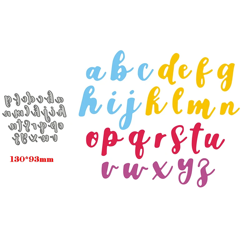 

New Arrival Script Minuscule Alphabet 2022 Metal Cutting Dies for Card Making Lower Case Letter Word Stencils of Scrapbooking