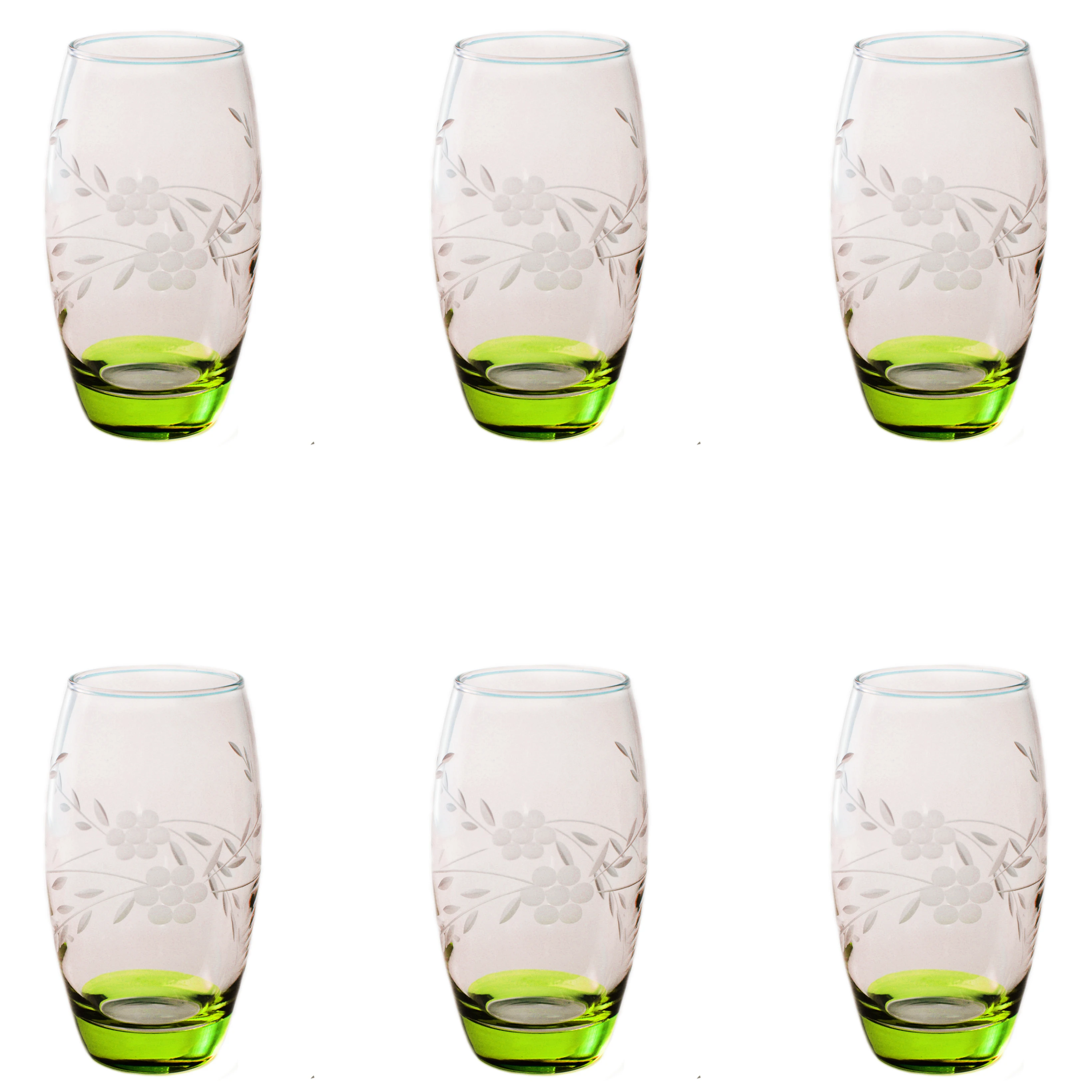 Pasabahce Daisy Green Barrel Water-мягкий стаканчик для напитков 6 PCs |