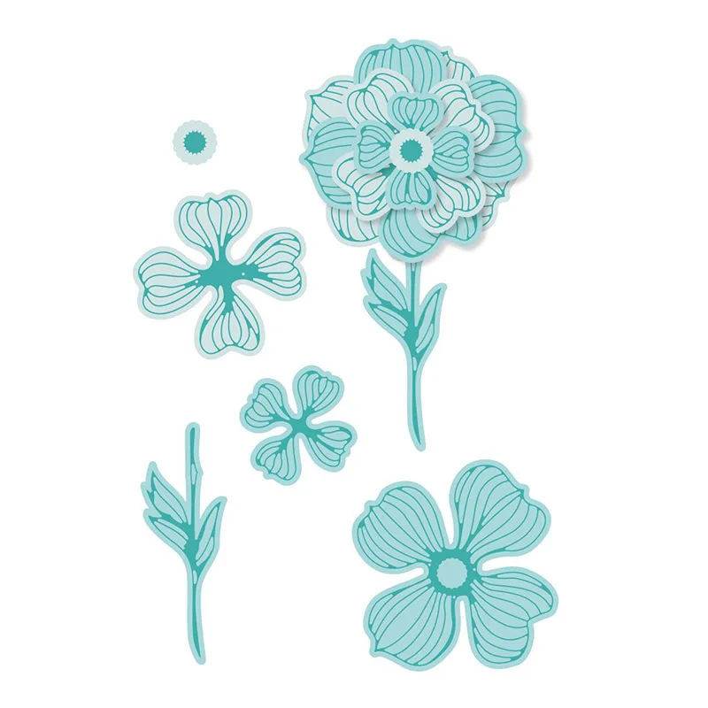 Вдумчивые цветущие металлические режущие штампы пластина из фольги DIY тиснение