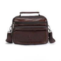 leather mens waist bag belt handbag multifunctional business handbag cross shoulder belt messenger bag