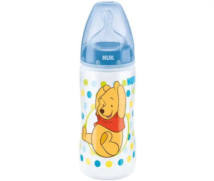 Ортодонтическая бутылка для питья NUK First Choice Plus Дисней Винни ПП-силикон 0-6 месяцев