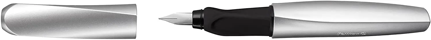 Перьевая ручка Pelikan P457 серебристая перьевая