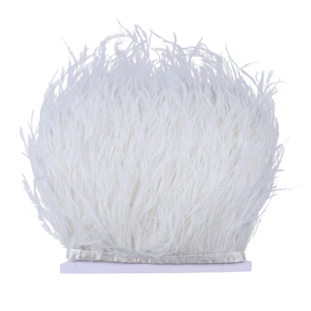 

Лента с бахромой и натуральными страусиными перьями, украшение «сделай сам» для свадебной вечеринки, юбки, платья, шитья, аксессуары для укр...