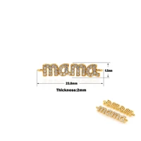cubic zirconia jewelry components letter mama connector diy necklace bracelet accessories supply mother gifts