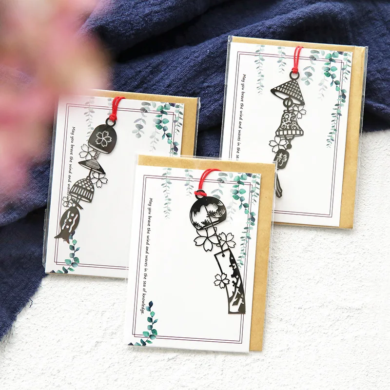 50 шт./лот творческая ветряная музыка металлическая Закладка/Ежедневная серия