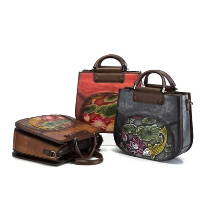 

European Genuine Leather Real Cowhide New Women Leisure Fashion Bag Women's Messenger Bag Shoulder Bag Cross Bag Women's Handbag