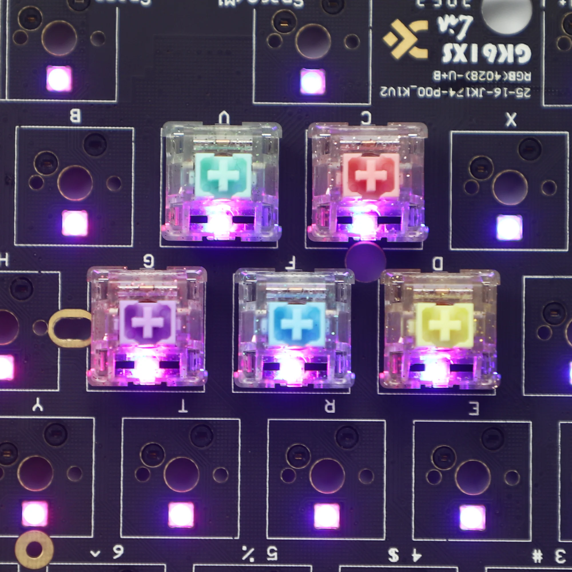 Шикарный линейный переключатель Keyfirst 5pin RGB 30 г 45 г 62 г 67 г 80 г золотые переключатели Sping Mx для механической клавиатуры