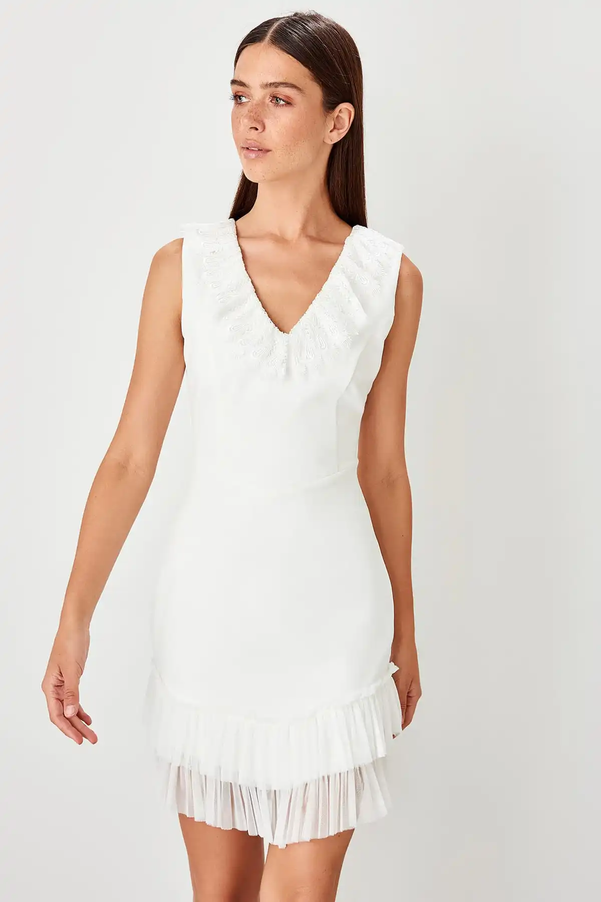 Trendyol аксессуар подробные платье TPRSS19FZ0439|Женские платья| |