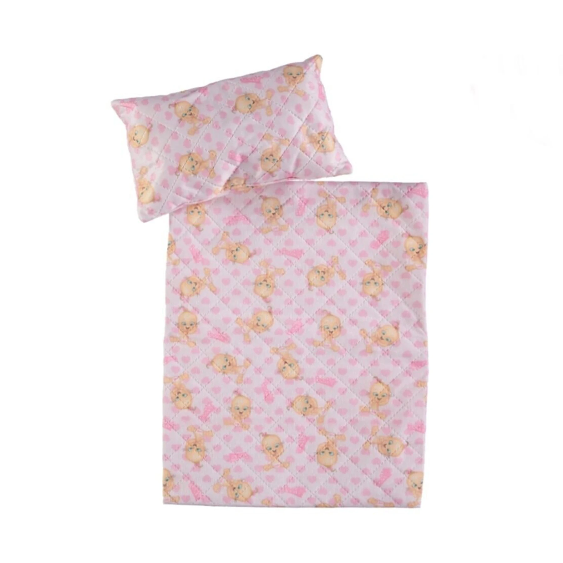 

Pink Heart Easy Portable Soft Textured Baby Diaper Changing Set - Practical Diaper Changing Mat