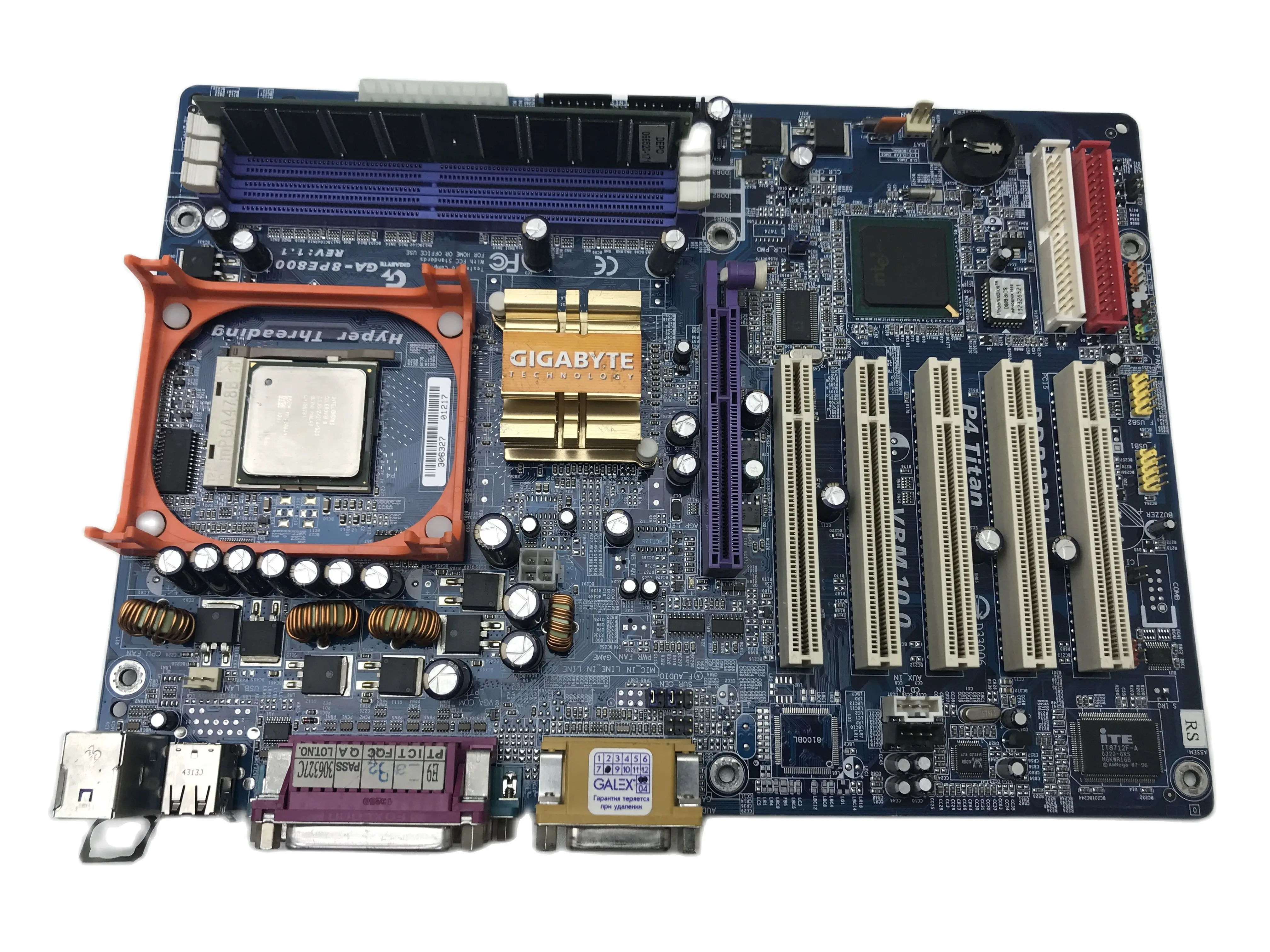 Материнская плата GIGABYTE GA-8PE800 +CPU +RAM Socket 478 | Компьютеры и офис