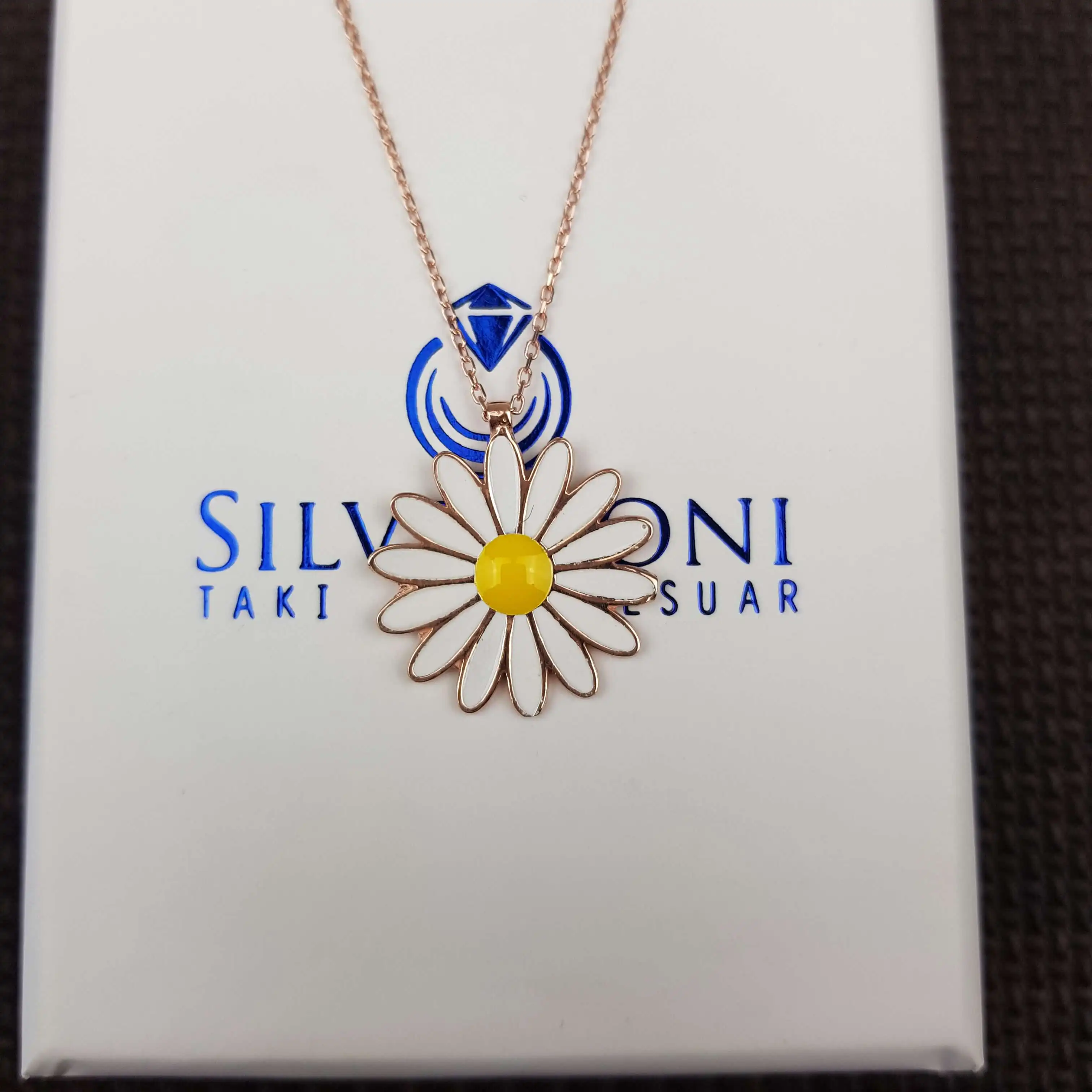 Collier en argent Sterling 925 pour femmes, pendentif de fleur marguerite en pierre de Zircon, cadeau d'anniversaire, chaîne élégante et Cool de luxe
