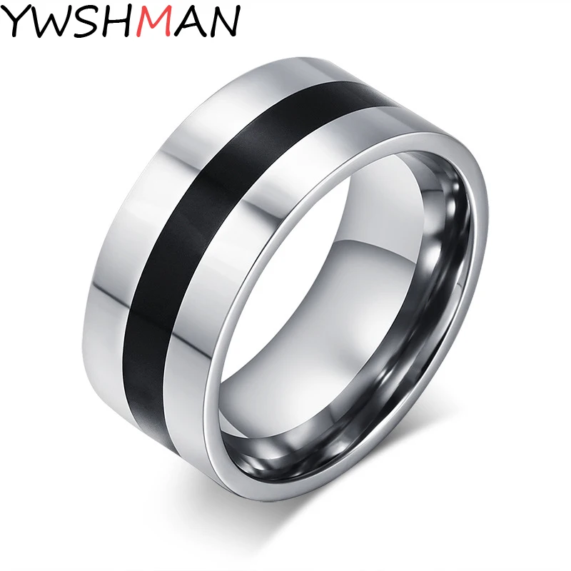 

Men's fashion 8MM Stainless steel Ring Men Wedding Ring Gifts For Men Wedding Smooth Joyas