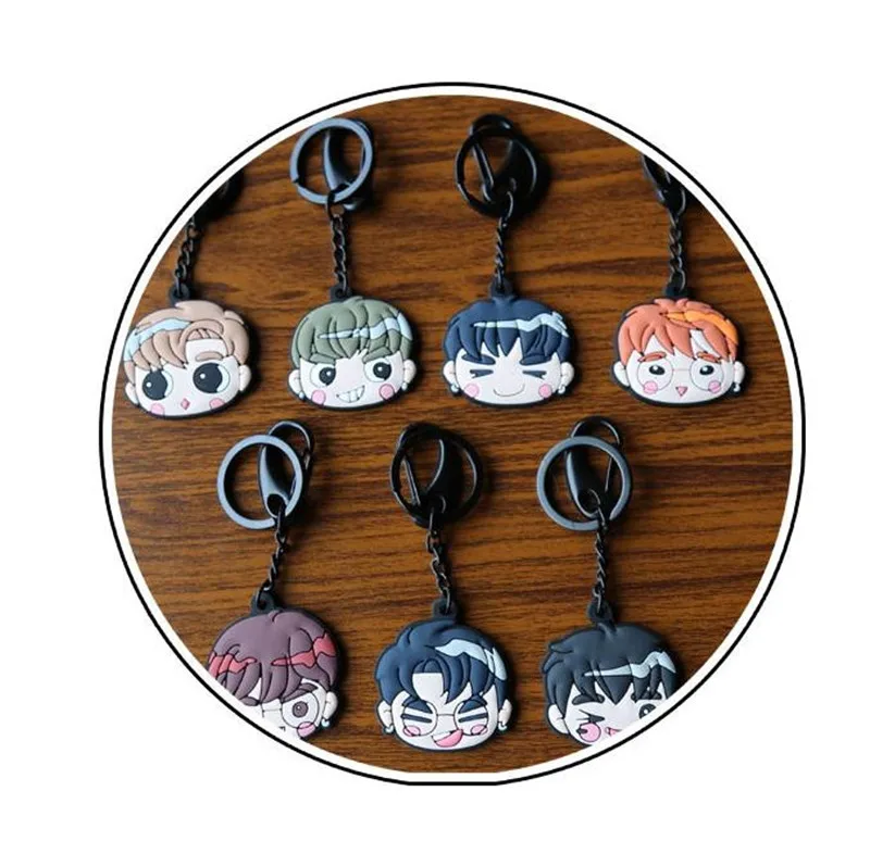 Kpop Got7 Voice Keyring JACKSON YOUNGJAE MARK BAMBAM JB силиконовый брелок волчок I GOT7 YGG354