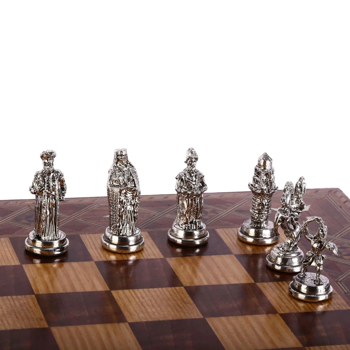 Оттоманка против византийских фигур набор металлических шахмат фигуры ручной