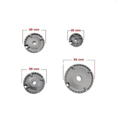

High quality Sabaf burner and cover kit Arcelik,Beko,Siemens,Bosch 8 pcs universal long inner boss type gas cooker fast shipping