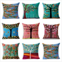home decor floral cushion cover 45x45 pillow covers decorative for safa home bedroom pillow case linen cushion cover decoration