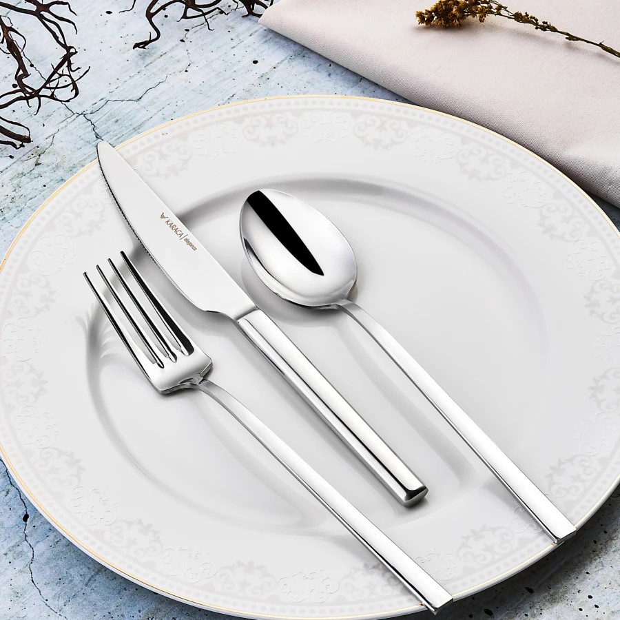 Dinnerware Set Luxury Cutlery Steel Set Quality 24Pcs Tableware Knives Forks Dining Dinner Set Western Food Restaurant