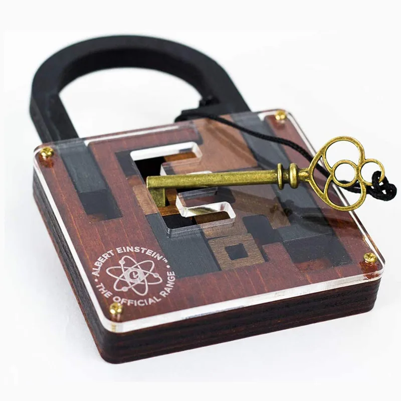 

Albert Einstein's Lock Wooden Puzzle Cubo Magico Educational Toy Drop Shipping