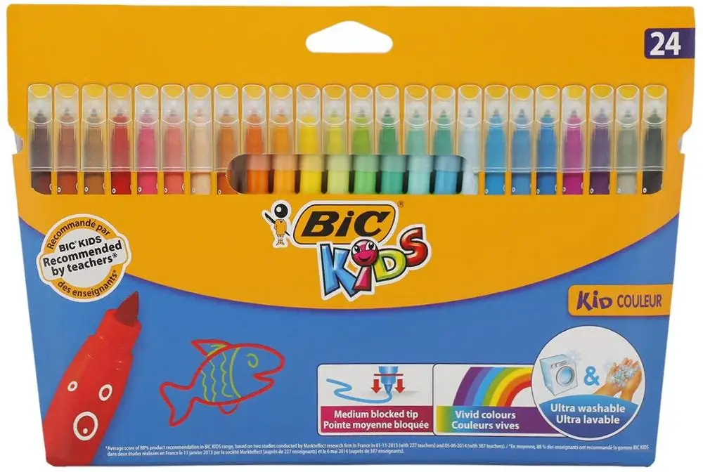BIC Kids Couleur Felt Paint Pen  (Ultra Washable) 24 Color