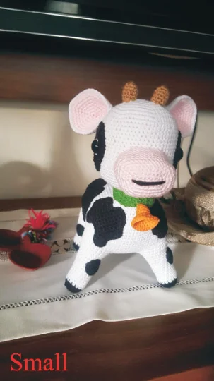 Amigurumi Cow Sweet кукла амигуруми игрушка вязание крючком мягкие животные для ребенка