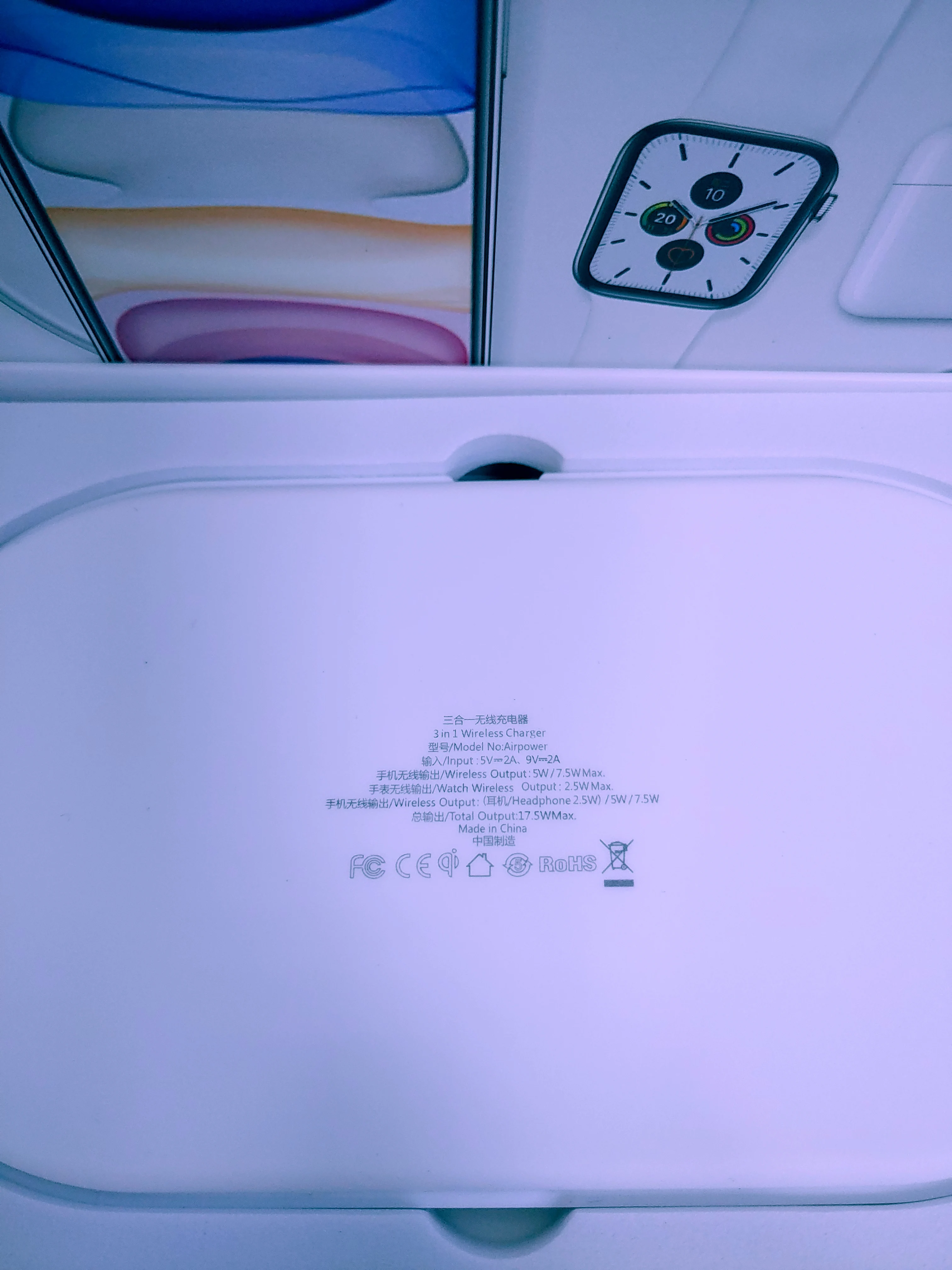 AirPower Wireless Charging 3 Devices Mat for Fast charger Charger in 1 Qi watch Airpods iPhone Androide | Мобильные телефоны и