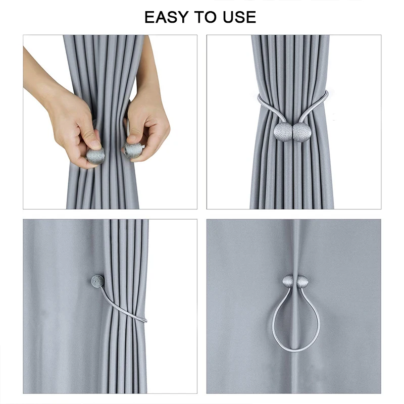 Креативные магнитные зажимы для штор из сплава вязания галстука занавесок с