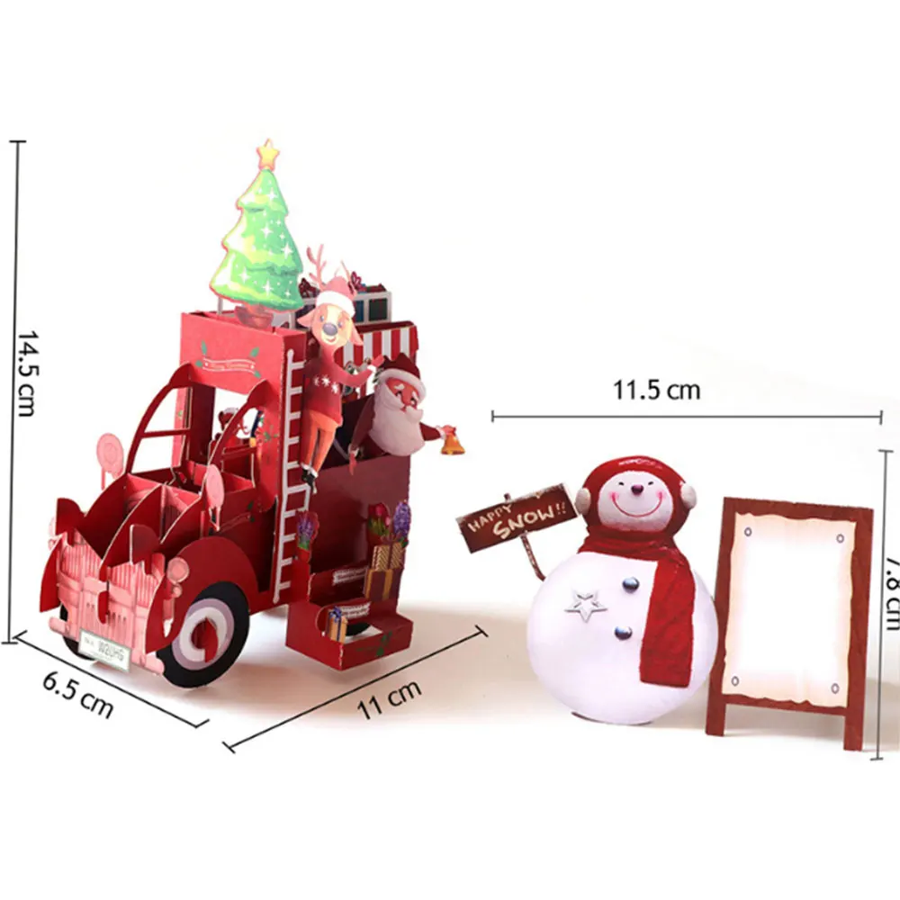 3D всплывающие поздравительные открытки Павлин Рождество День рождения kerstkaarten Лось спасибо открытки carte noel свадебная открытка с приглашениями подарок - Цвет: 9