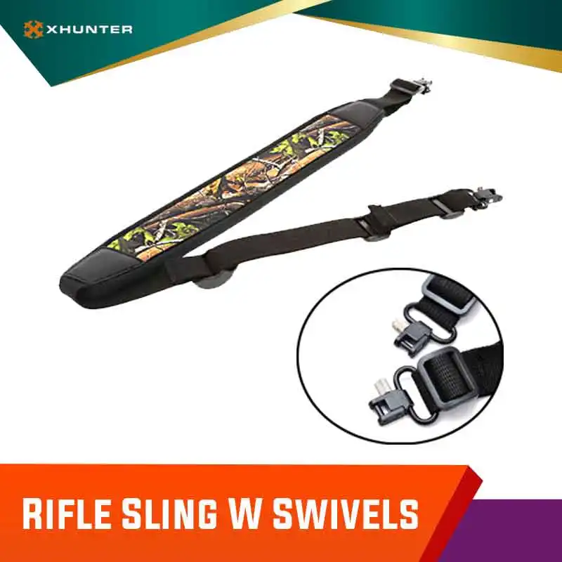 

Xhunter Gun Rifle Shotgun Sling Camo Textured Backing With Swivels Padding 1 Inch Straps For Hunting shotgun Accessories