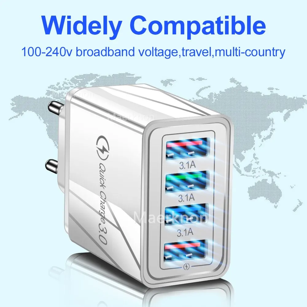 Быстрая зарядка USB 3 0 зарядное устройство для мобильного телефона настенный