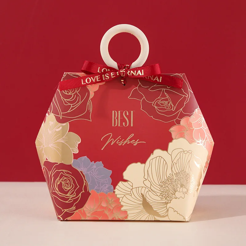 10 шт. бумажная коробка для конфет с деревянной ручкой |