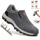 Женские Дышащие стальные кроссовки, удобная обувь с закрытым носком, защитная Рабочая обувь с защитой от прокола