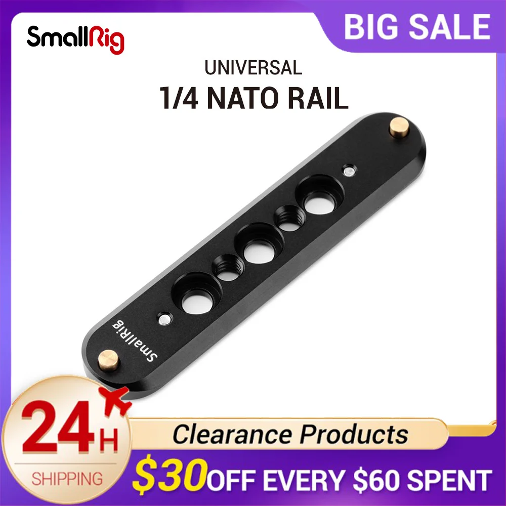 

SmallRig Quick Release Safety NATO Rail 93mm Long for Camera Cage Nato Handle Monitor EVF Mount - 1933