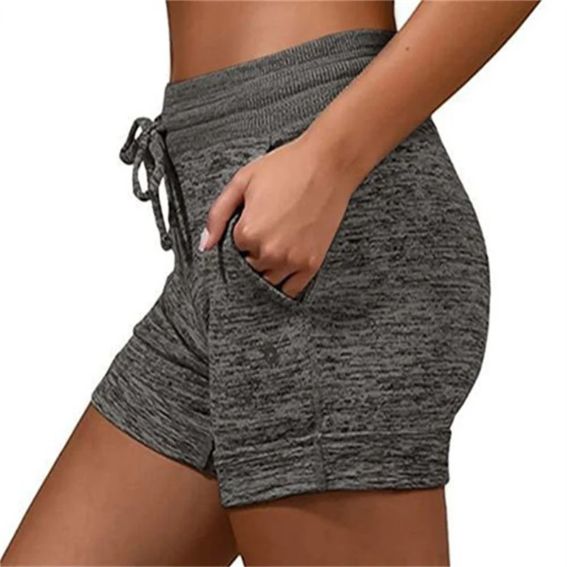 

Summer Versatile Bottoms Elastic Waist Drawstring Sports Knitting Temperament Casual Shorts Women's Loose Pants Plus Size S-5XL