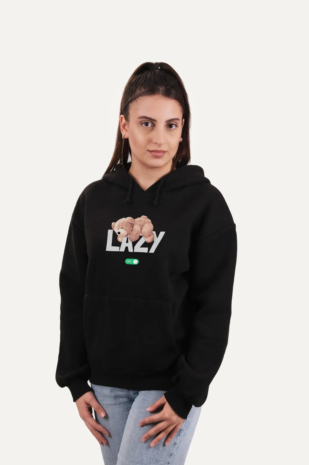 

Lazzy bear / always lazy/Women Sweatshirts unisex sweatshirts long sleeve hoddie