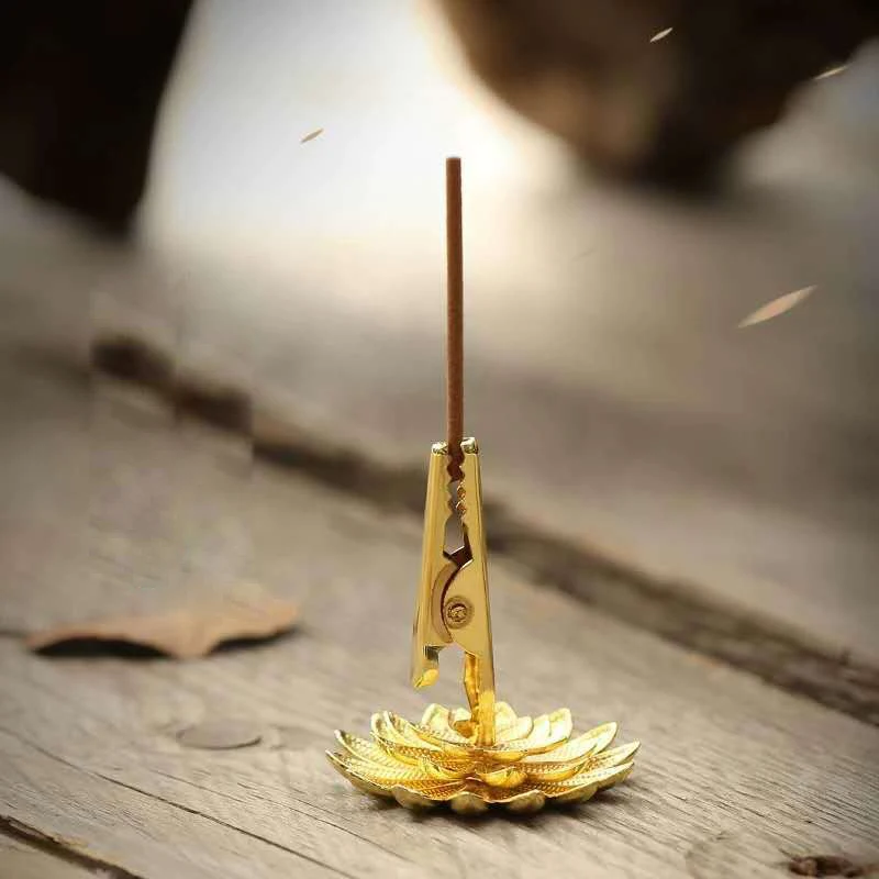

Incense holder with golden lotus flower incense holder with coil incense holder with thread incense holder