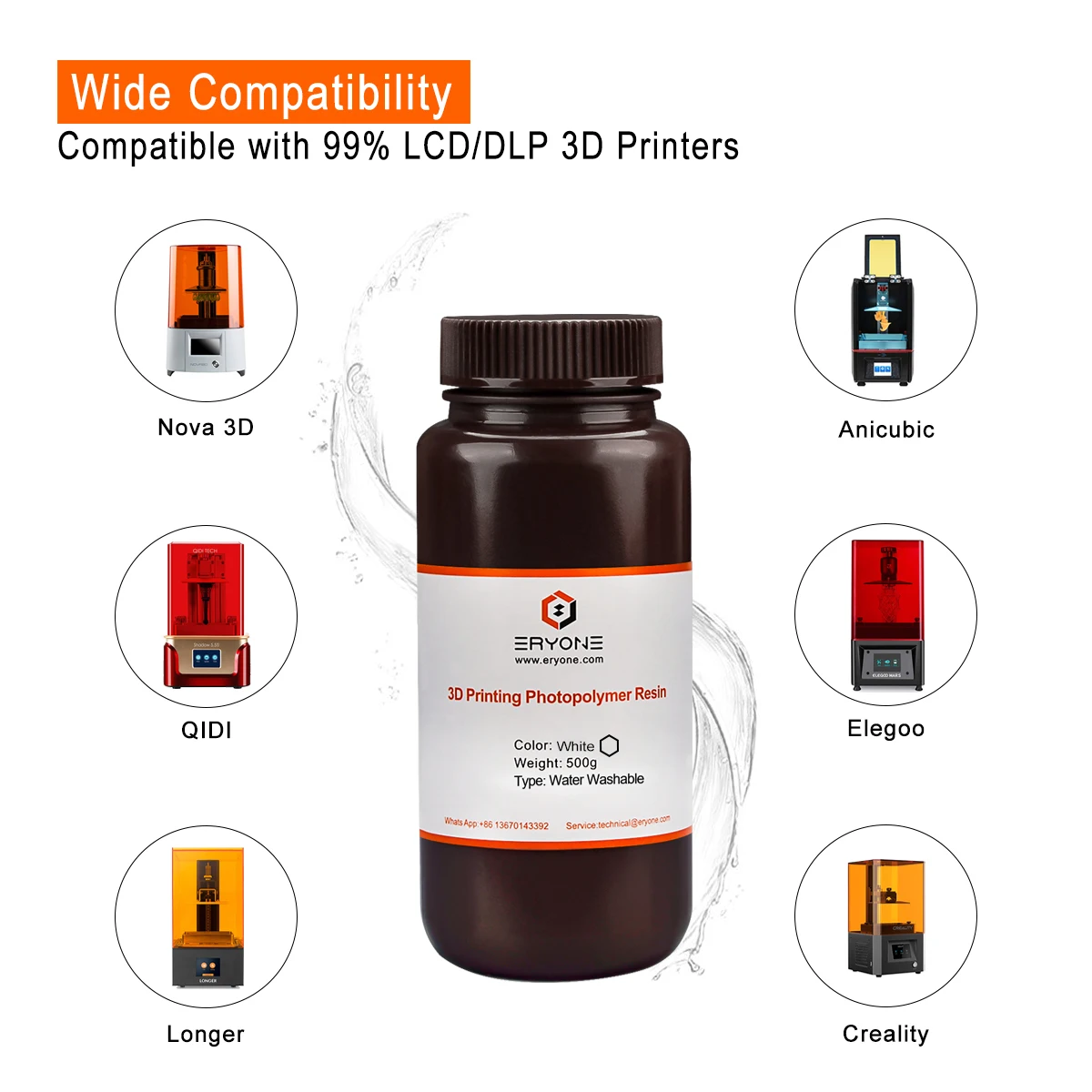 ERYONE продвижение водостойкая 405 нм УФ смола отверждения фотополимерный 3D принтер