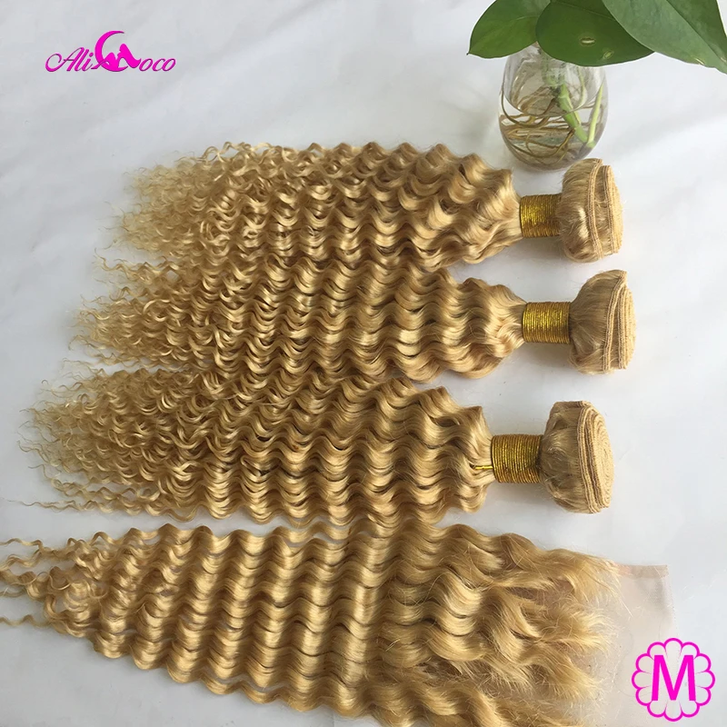 Бразильские волнистые волосы с застежкой 613 человеческие 3 пряди 13*4/4*4 кружевной