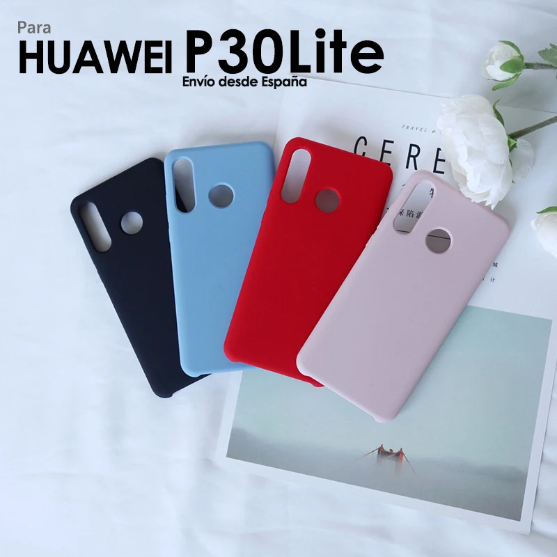Жидкий силиконовый чехол для мобильного телефона Huawei P30 Lite мягкая задняя