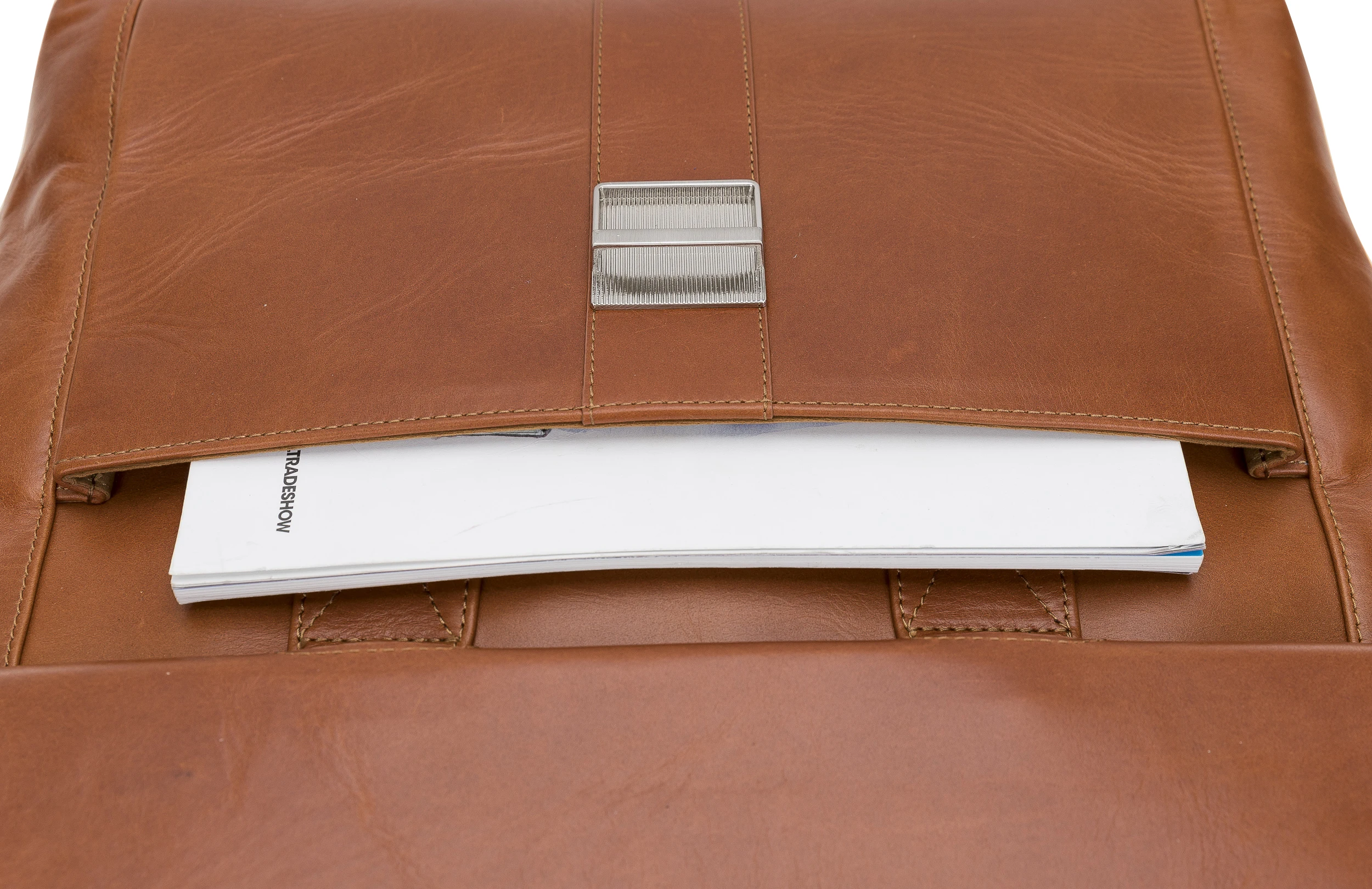 Handmade Genuine Leather Briefcase Notebook Laptop Bag Handbag with Shoulder Strap Elegant and Stylish Business Durable Bag 14