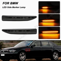 2pcs dynamic led turn signal lamps for bmw 7 series e65 e66 e67 2001 2008 sequential led side marker lights error free plugplay