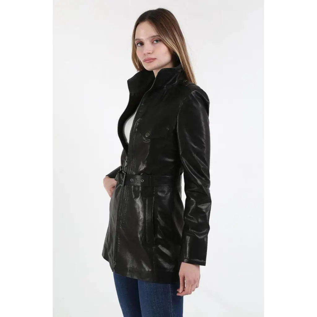 Women winter leather jacket winter Leather Jacket Genuine Real Leather Jacket leather Coat lambskin coat Female Jacket Genuine