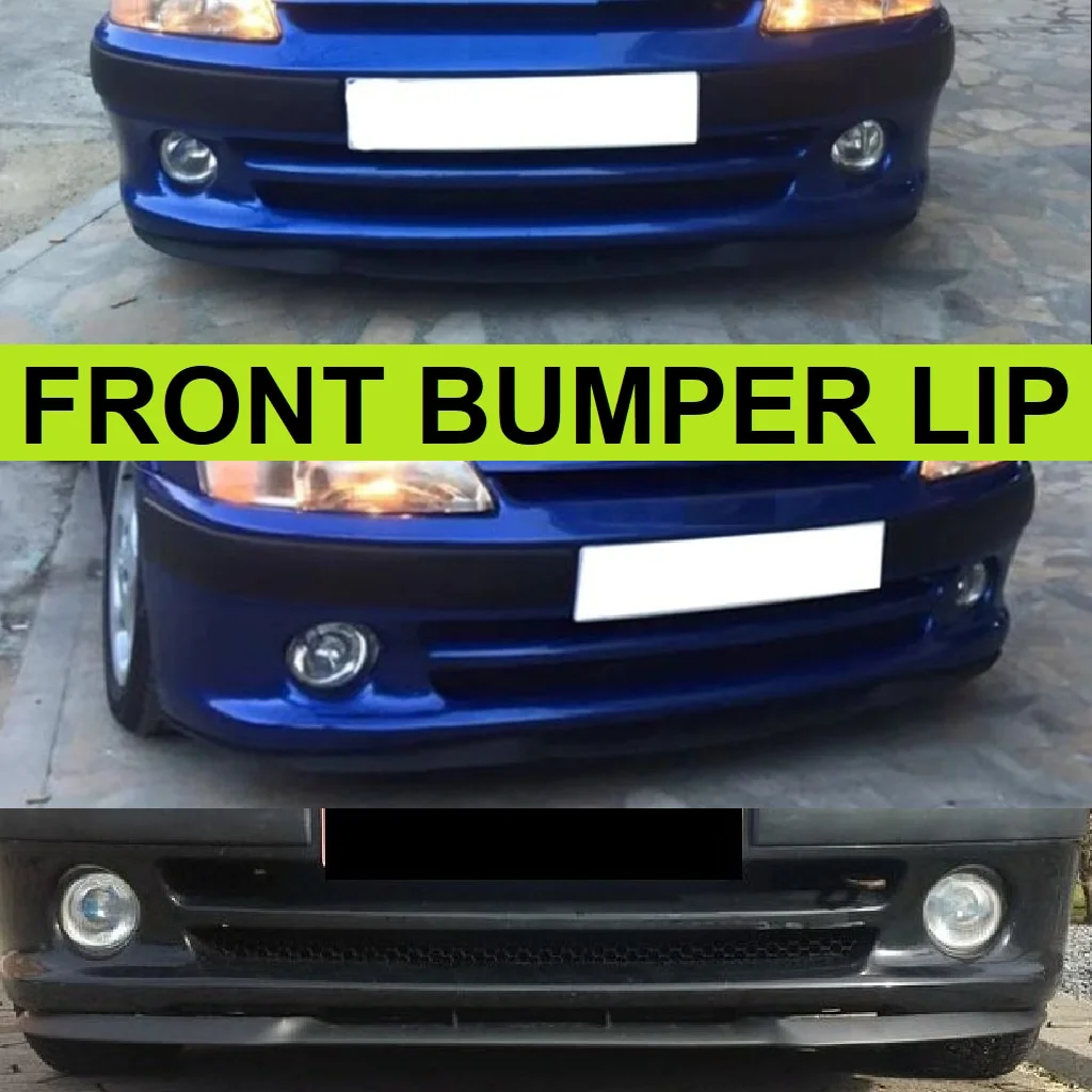 Универсальная губа для переднего бампера Peugeot 106 GTI CUPRA R 3 шт. диффузор черный
