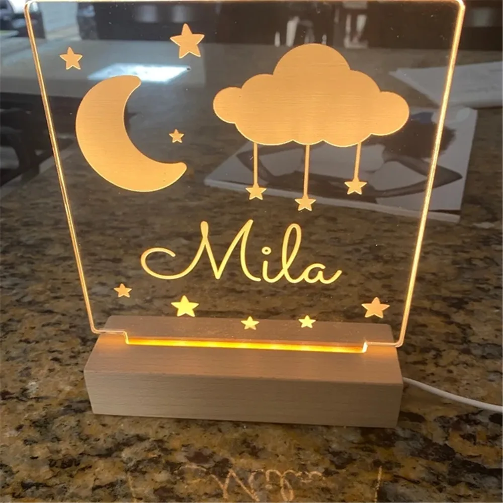 Персонализированные Волшебные звезды Moom Бабочка радуга светодиодный