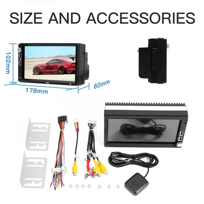 А5 Автомагнитола 2 din Android Авторадио 7 &quotHD экран Мультимедиа MP5 плеер 2DIN gps wifi Bluetooth