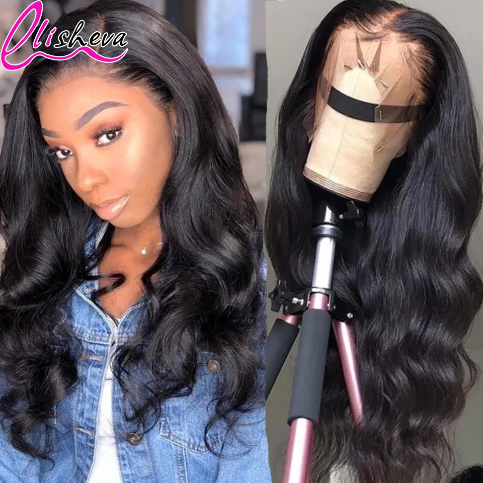 

30 Inch Wig Body Wave Lace Frontal Wig Human Hair Wig Brazilian Transparent Straight Lace Frontal Wig Water Wave Closure Wig